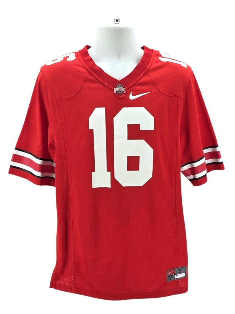 Nike Team Ohio State University Mens Small Jersey #16 Red Football Buckeyes OSU